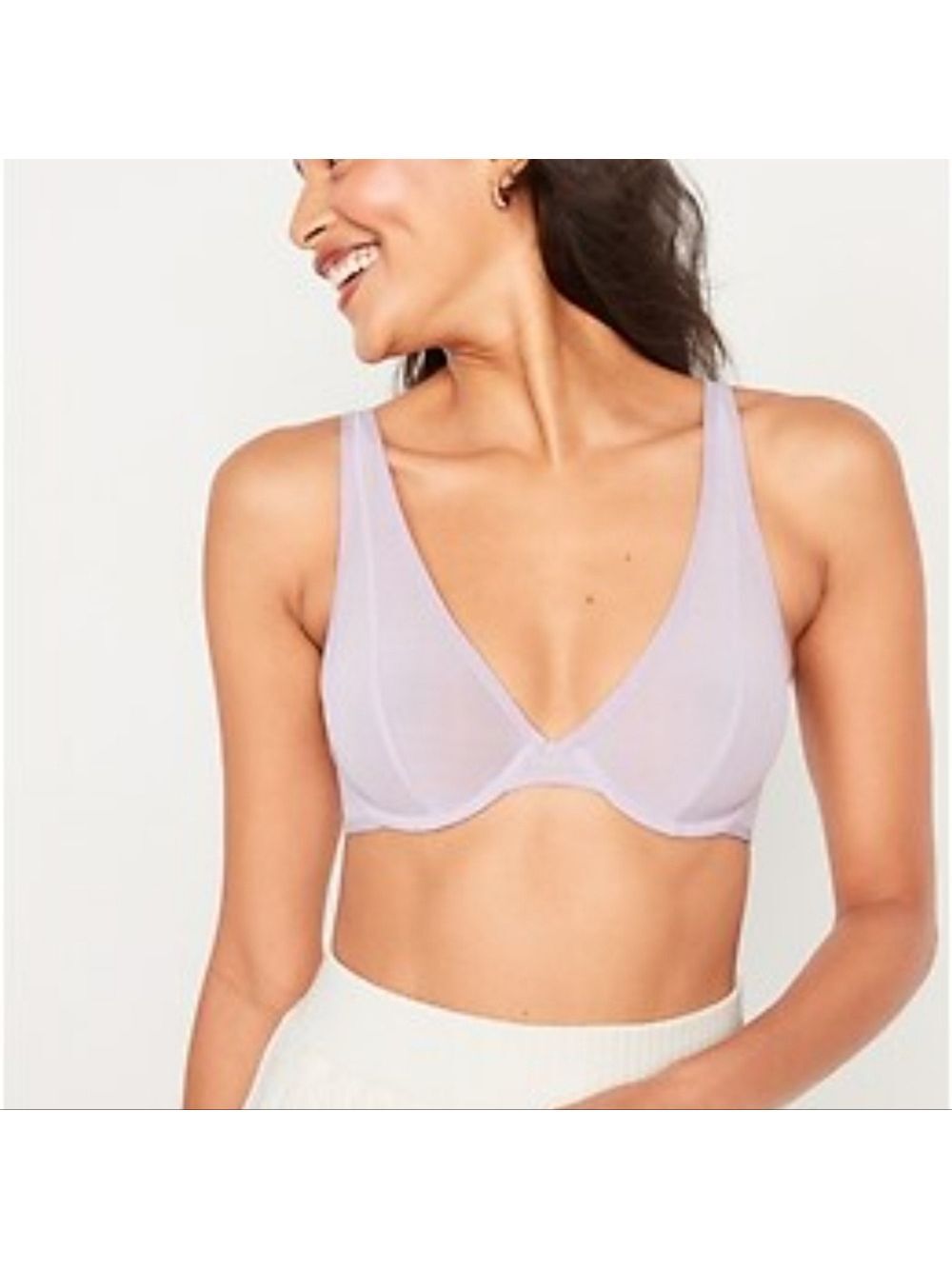 Old Navy Mesh Unlined Underwire Plunge Bra